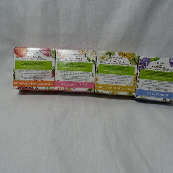 Fissi Firenze Fruits and Flavours Soaps Set of 4 Made in Italy NIB - Picture 4 of 7